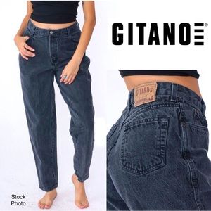 Gitano High-Rise Tapered-Leg Jeans Black (30) (vintage 14)